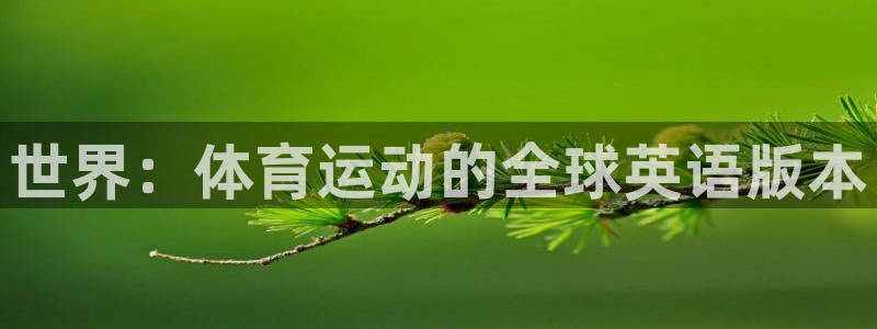 3377体育官网入口下载最新：世界：体育运动的全球英语版本