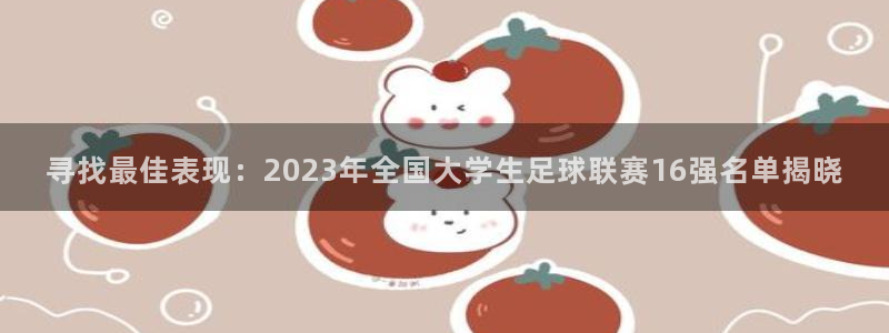 寻找最佳表现：2023年全国大学生足